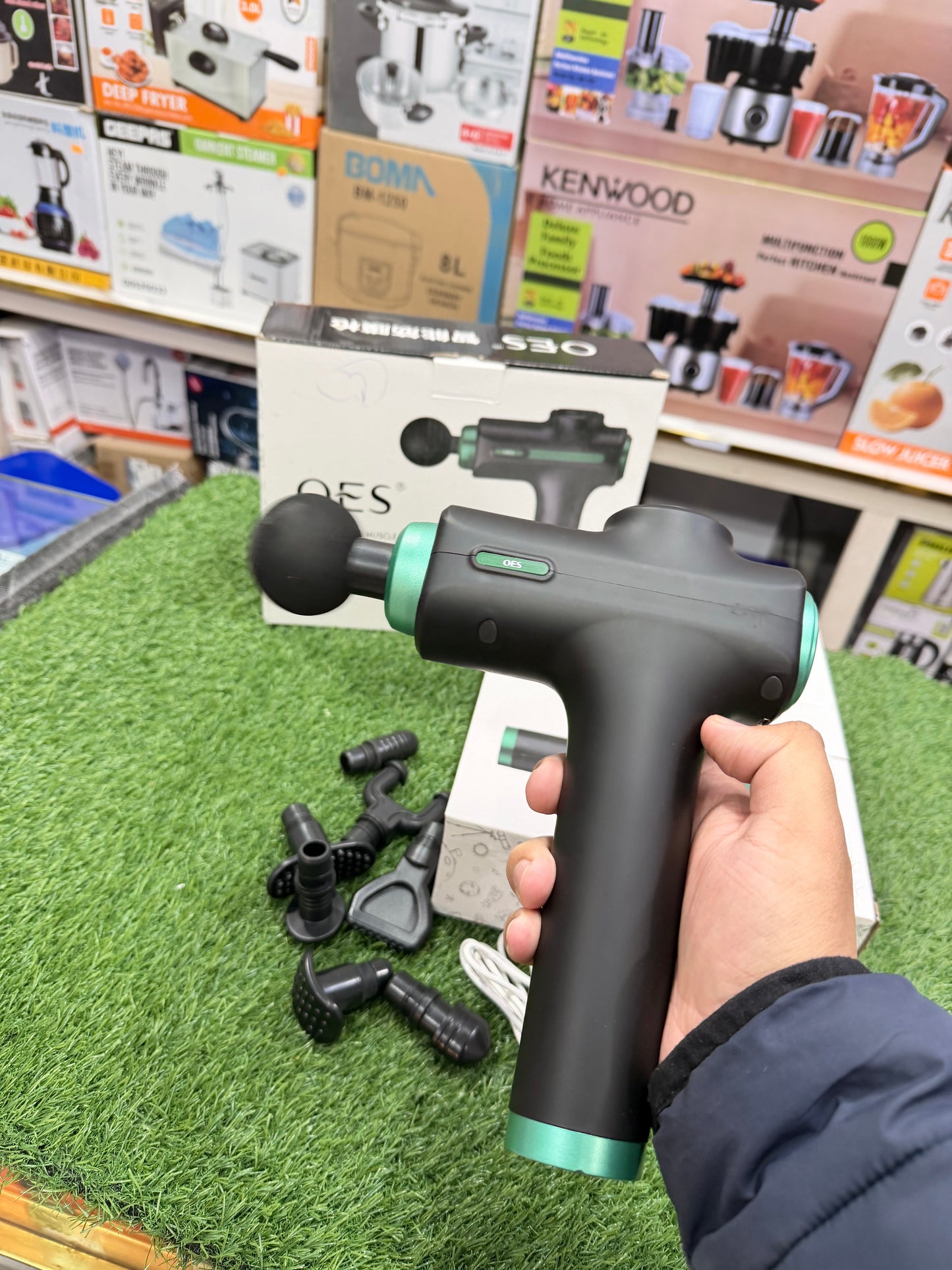 OES gun massager packaging and carrying case