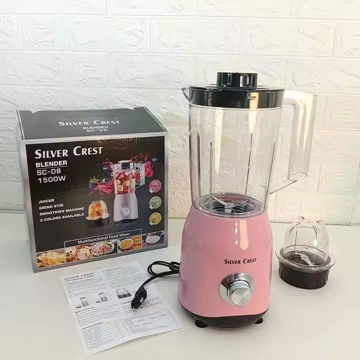 Silver Crest blender packaging and box contents