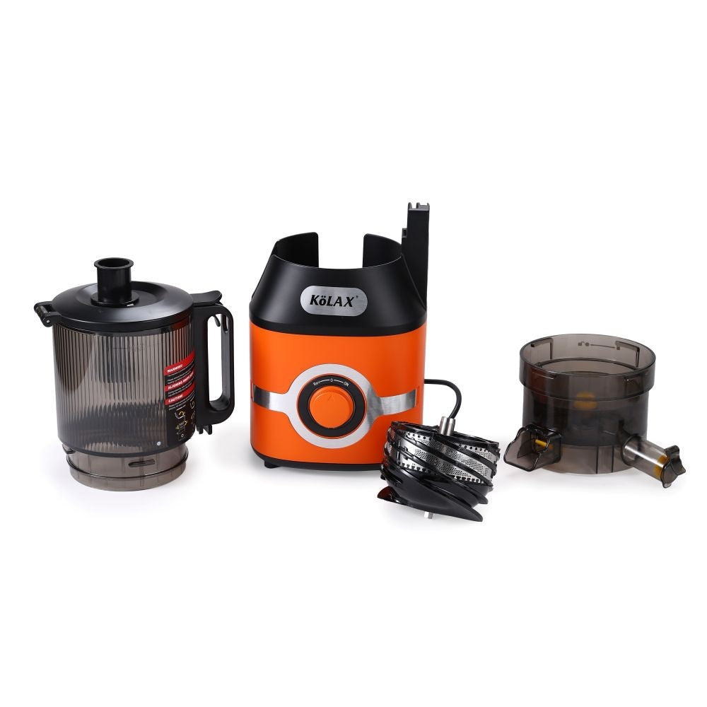 KoLAX cold press juicer packaging and box contents
