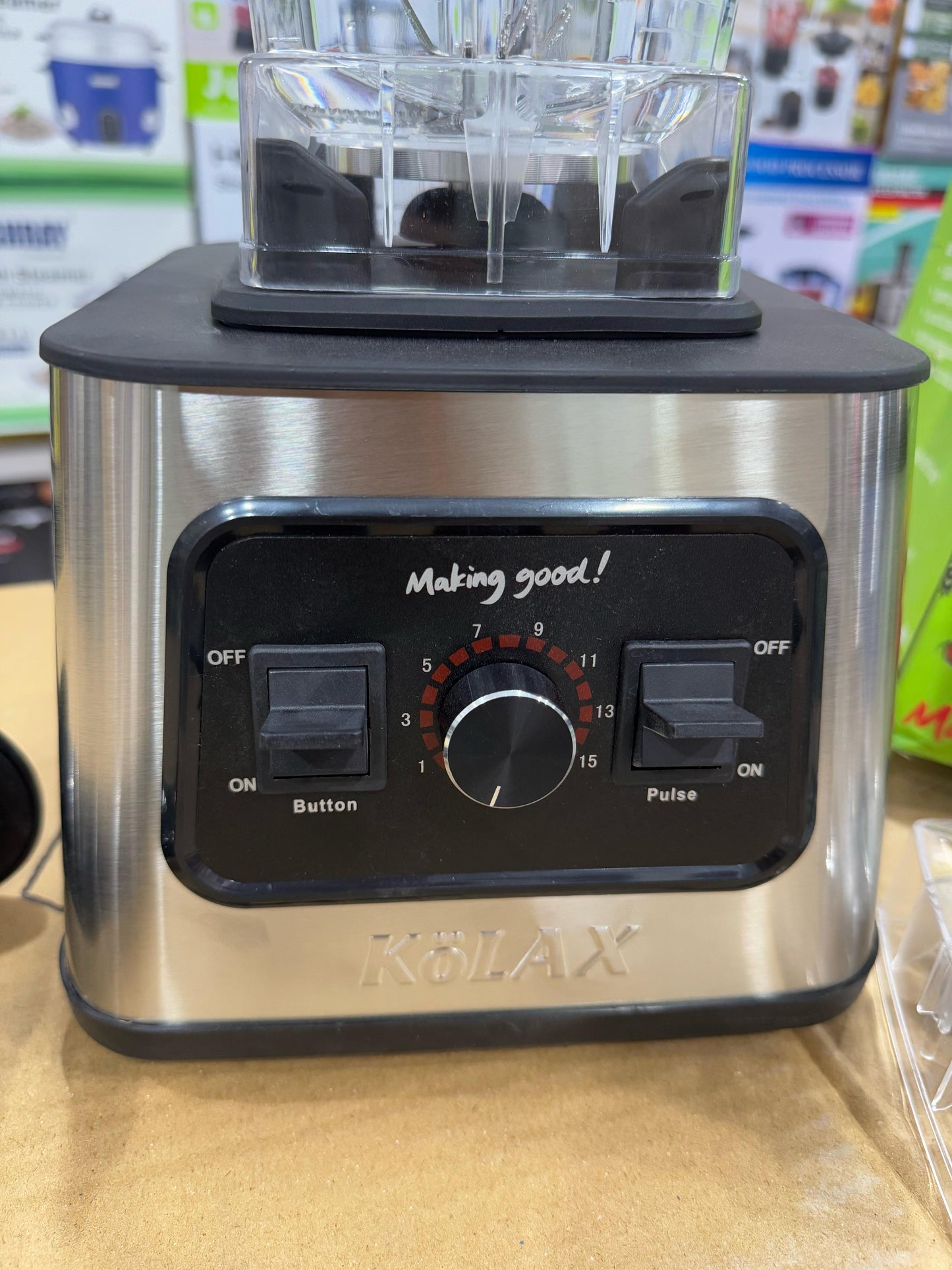 Kolax blender grinder packaging and accessories