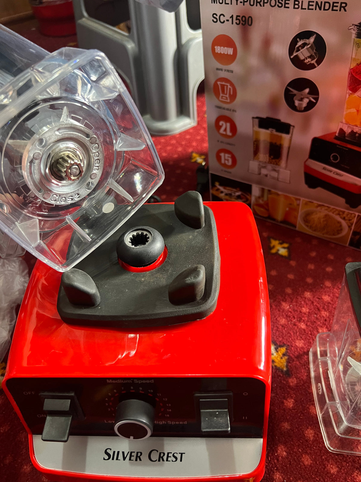Silver Crest juicer blender packaging and accessories