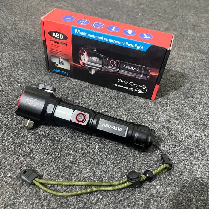 Flashlight power bank packaging and box contents