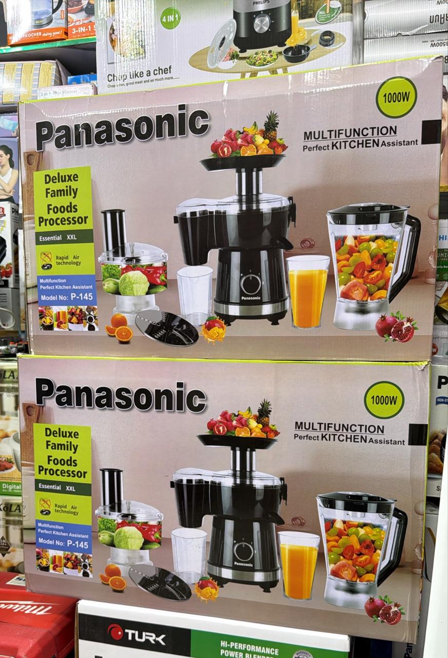 Panasonic food processor packaging and box contents