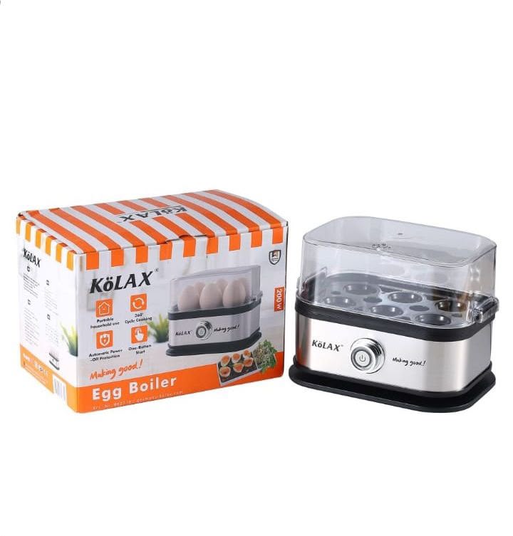 KOLEX EGG BOILER AND COOKER 360 % CYCLE COOKING PORTBLE SIZE 2OO WATTS 6 PIECES CPACITY | GREY COLOUR
