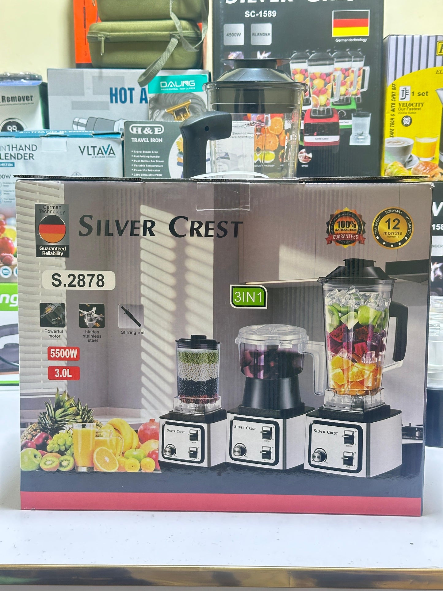 Silver Crest commercial blender packaging and box