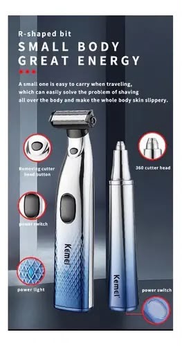 KEMEI ONE BLADE TRIMER AND SHAVER { METAL BODY } SHARP BLADE MODEL KM-3236