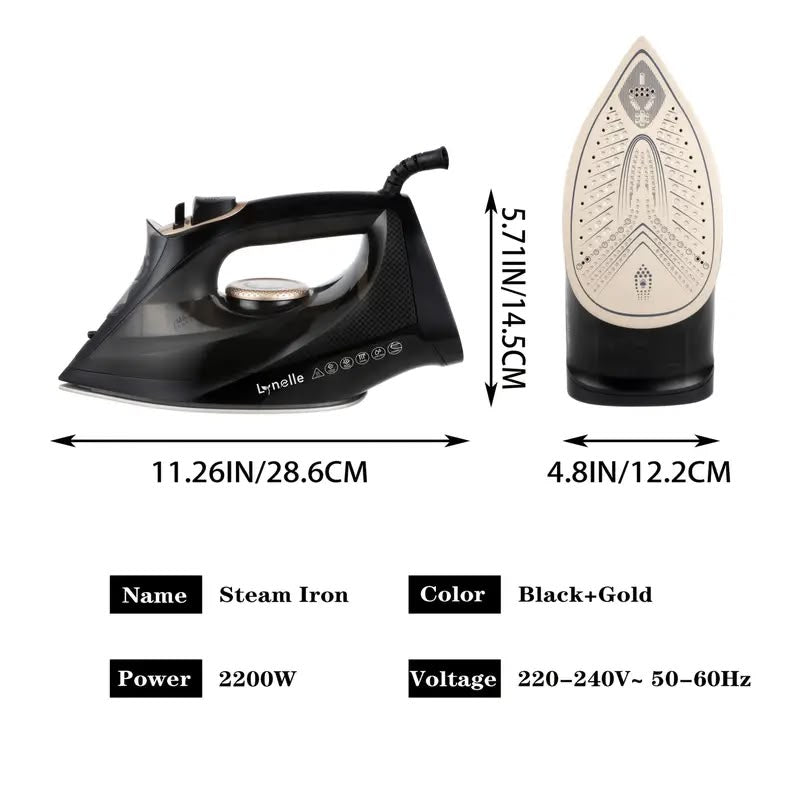 New KOLEX Steam iron model - k12 premium quality non coated | black