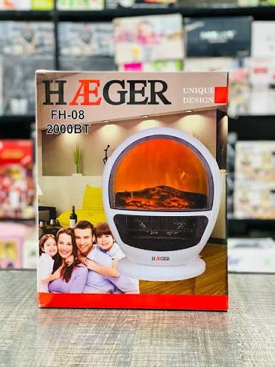 HAEGER PTC Ceramic Room Heater – Fast Heating, 2-Speed, Quiet Electric Heater for Home & Office
