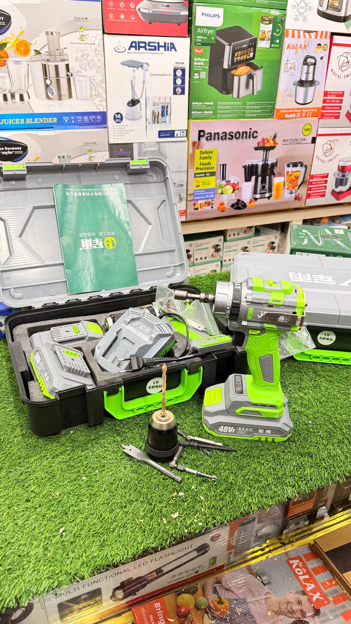 48VF Cordless Drill Machine – Brushless Power Tool . Drill for Home, Workshop & Professional Use . 2 in 1 Drill