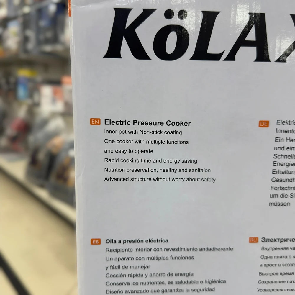 Kolax 8L Electric Multi-Function Cooker 2000W – Large Capacity Non-Stick Cooking Pot, Fast Heating, Easy to Use, Energy-Saving Design for Family Meals and Everyday Cooking