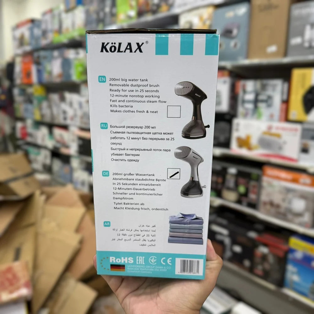 Kolax 1800W Digital Handheld Garment Steamer – 200ml Water Tank, Fast Heat-Up & Continuous Steam
