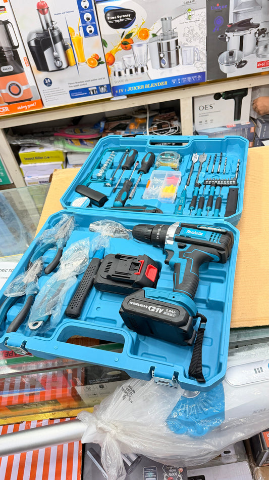 117 piece drill machine tool box set