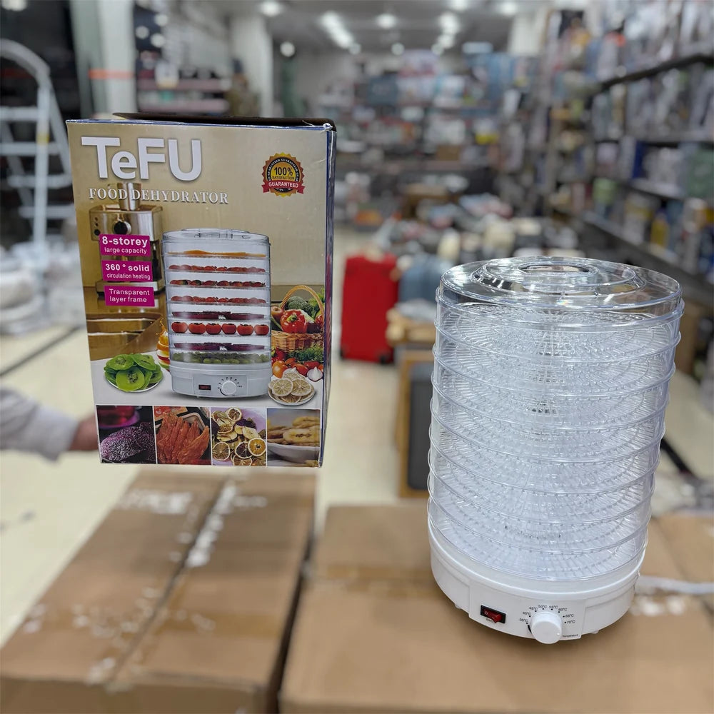 TEFU Commercial Food Dehydrator 8 Trays Electric Food Drying Machine