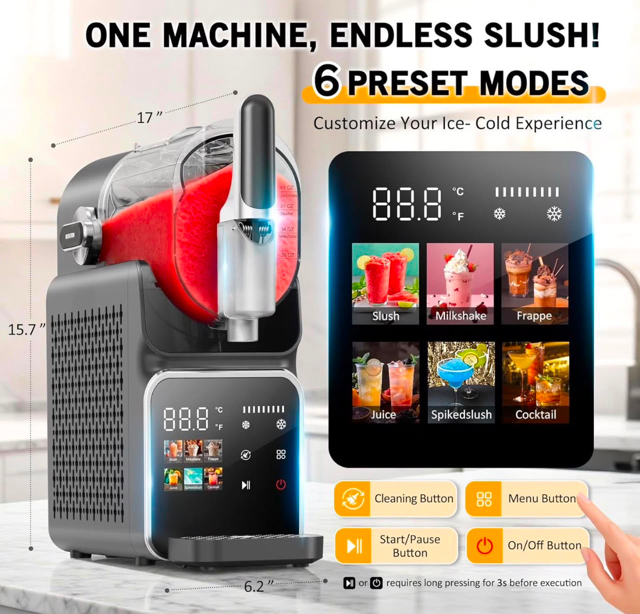Lot imported Beat Quality Slush machine . 7 Functional