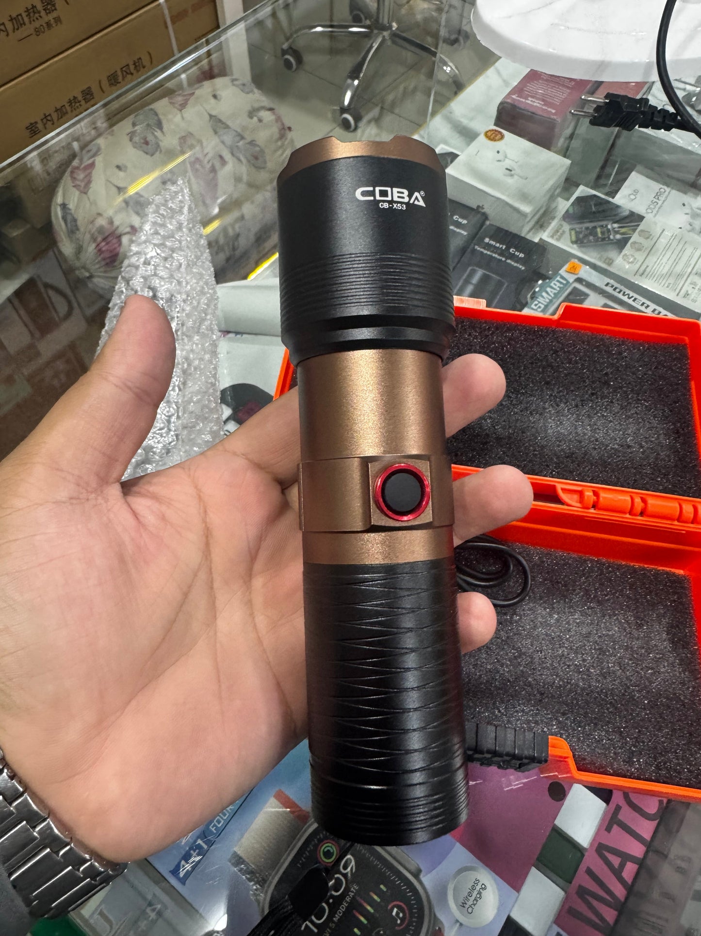 Coba usb charging light . Torch 1 km light range high Quality TG