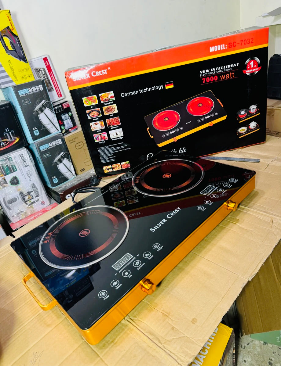 “RAF Double Infrared Cooker - Fast Heating, Energy Efficient, 2-Burner Electric Stove for Quick Cooking