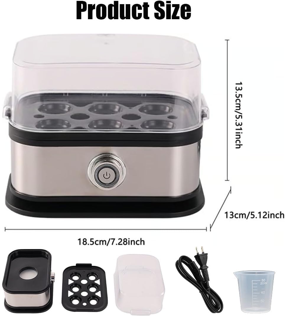 KOLEX EGG BOILER AND COOKER 360 % CYCLE COOKING PORTBLE SIZE 2OO WATTS 6 PIECES CPACITY | GREY COLOUR