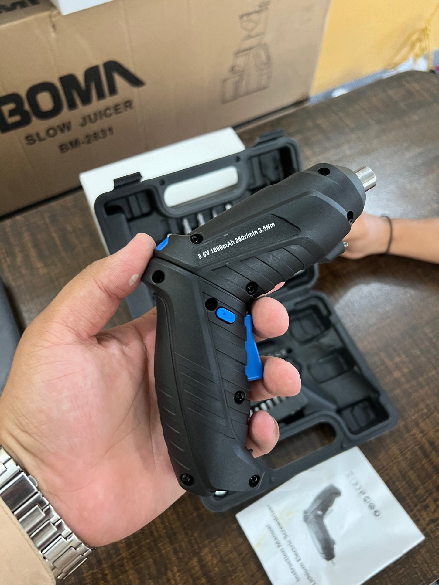 Mini Rechargeable Drill machine . Tools Box