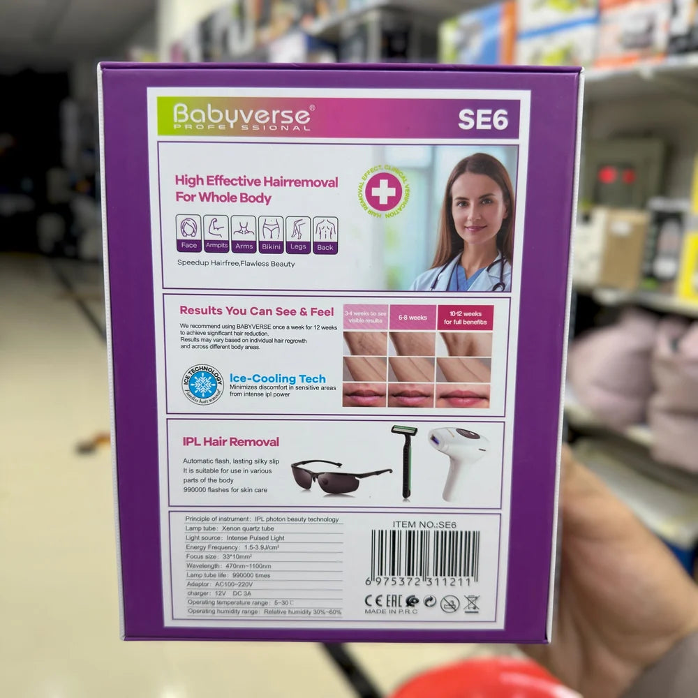 Babyverse IPL Laser Hair Remover moel-SE6