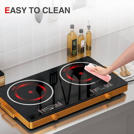 “RAF Double Infrared Cooker - Fast Heating, Energy Efficient, 2-Burner Electric Stove for Quick Cooking