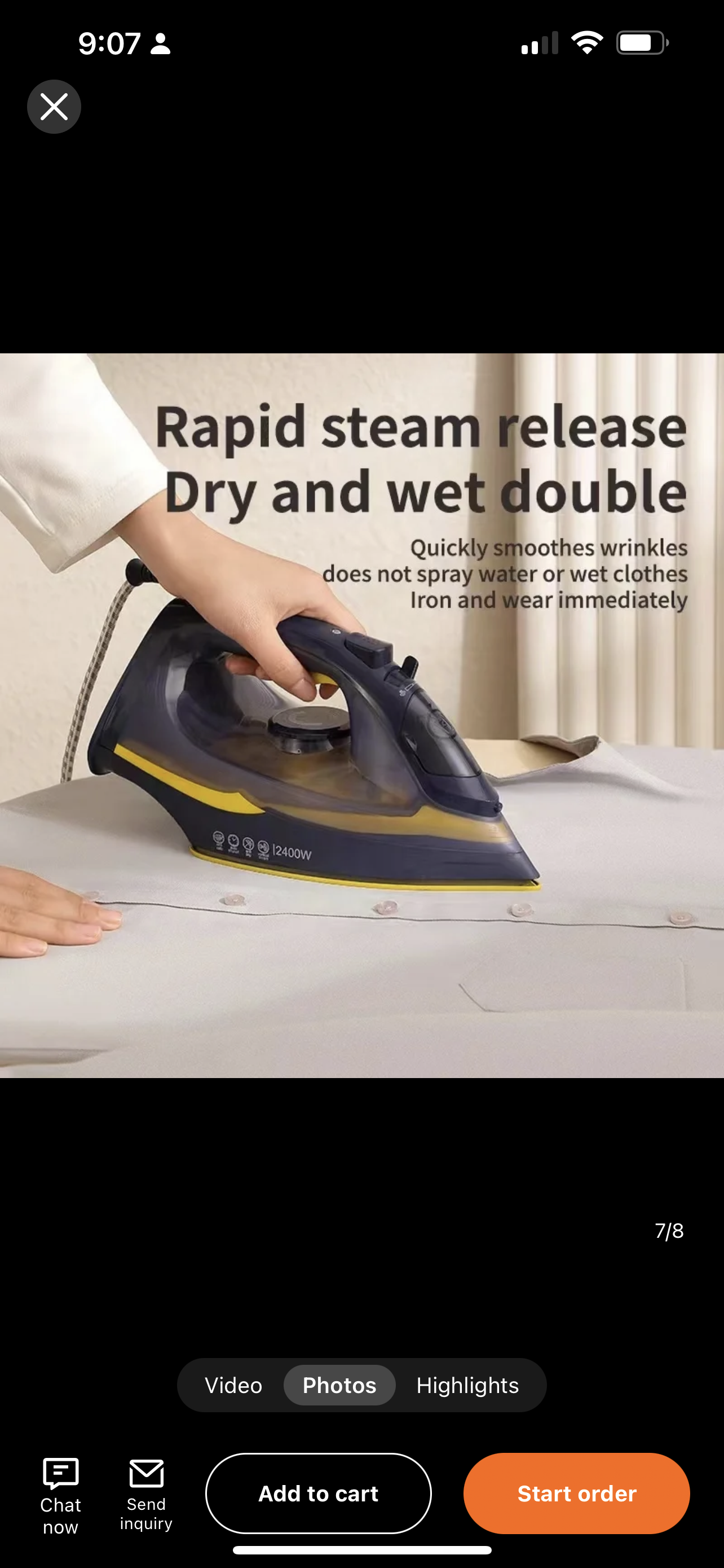 Lott Imported Orginal Silver Crest Steam Iron . High Quality 2200 watt