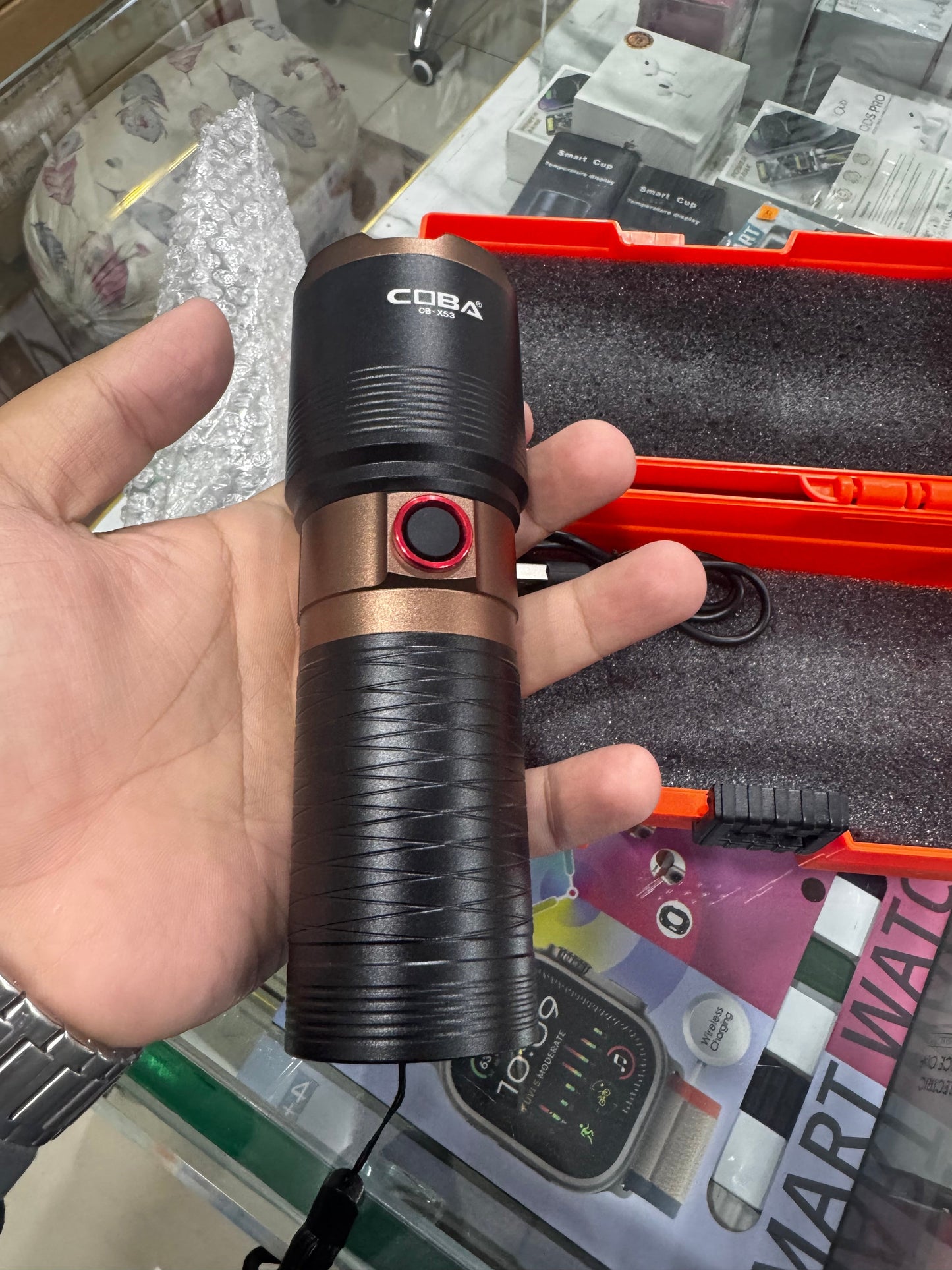 Coba usb charging light . Torch 1 km light range high Quality TG