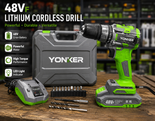 48VF Cordless Drill Machine – Brushless Power Tool . Drill for Home, Workshop & Professional Use . 2 in 1 Drill