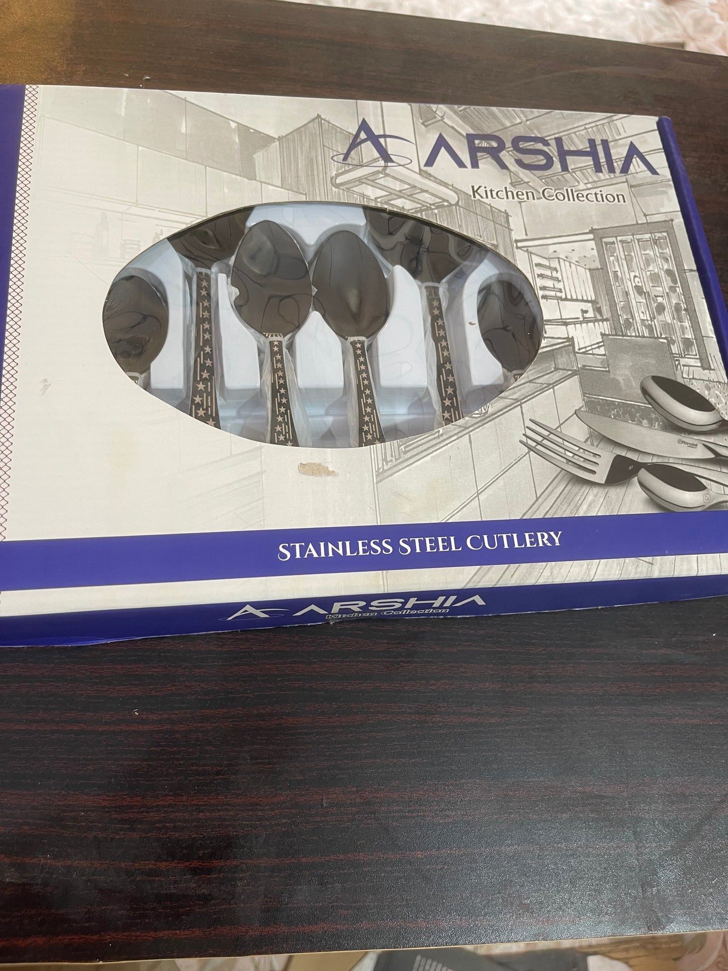 Orginal Arshia Brand . Stainless steal 53 piece Cutlary set . For 12 person High quality