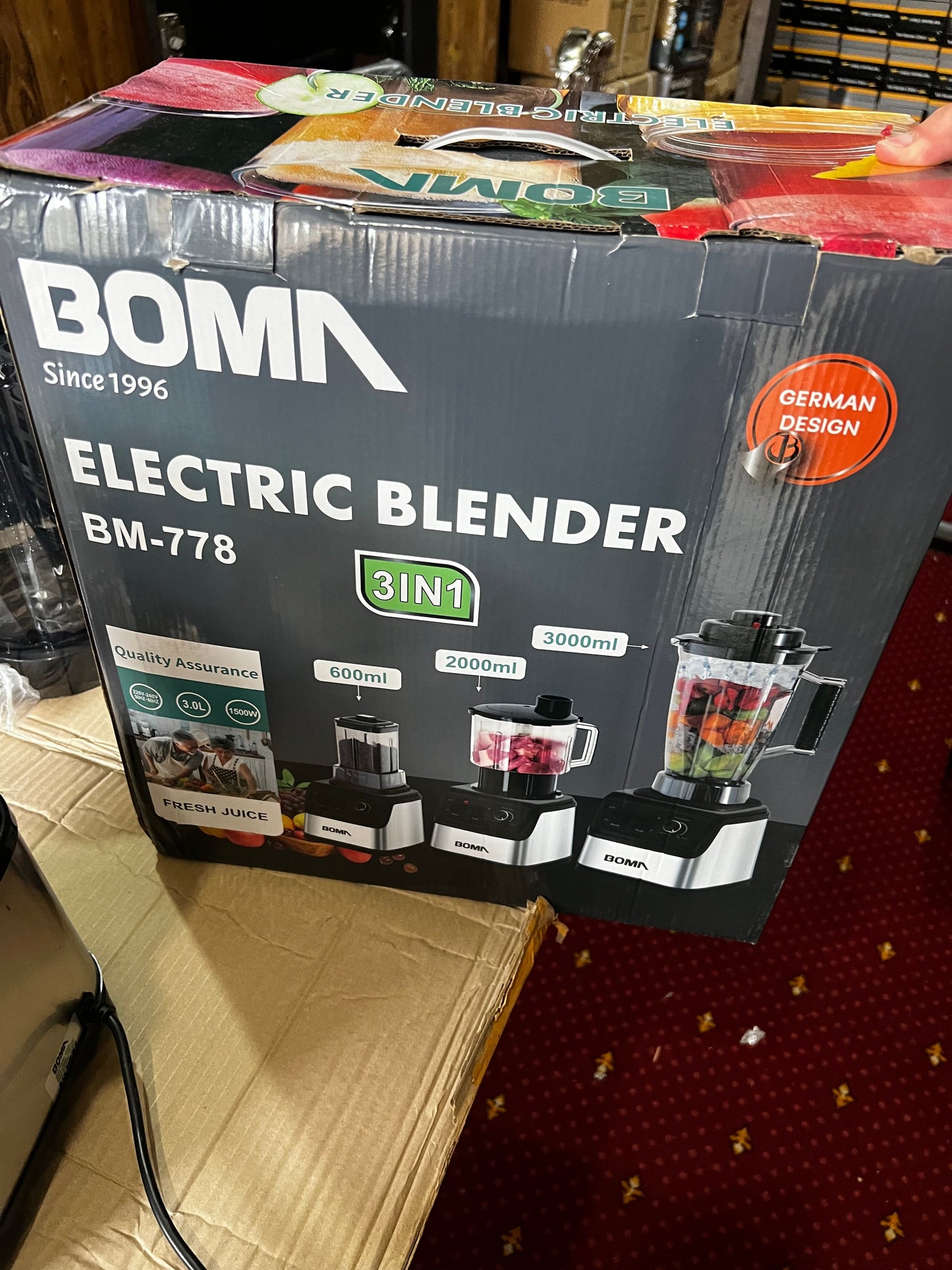 BOMA GERMAN LOTT IMPORTED 3 in 1 JUICER BLENDER CHOPPER HIGH QUALITY STEAL BODY