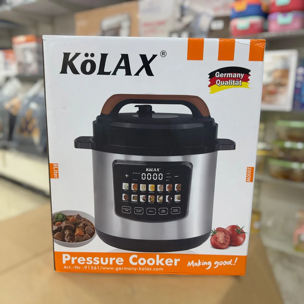 Kolax 8L Electric Multi-Function Cooker 2000W – Large Capacity Non-Stick Cooking Pot, Fast Heating, Easy to Use, Energy-Saving Design for Family Meals and Everyday Cooking