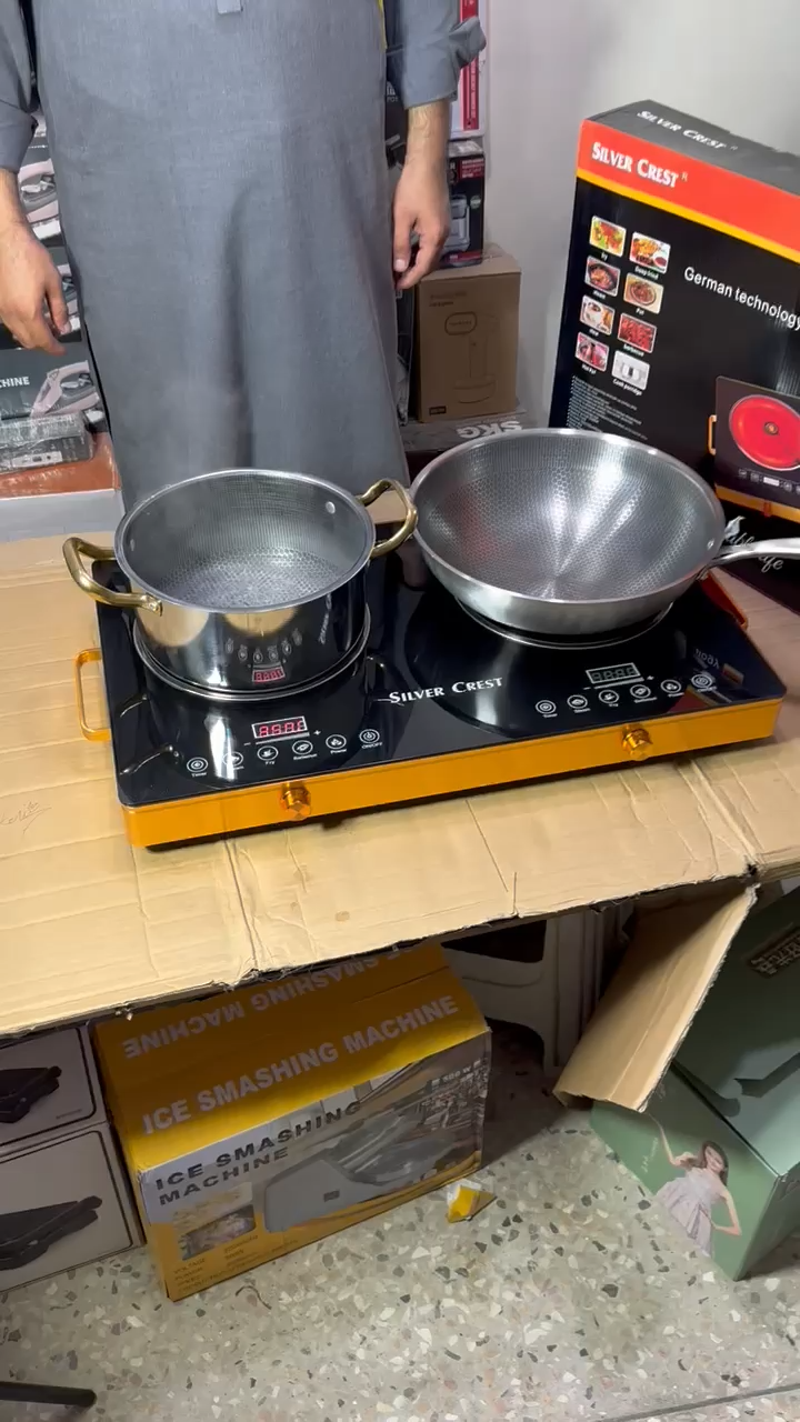 “RAF Double Infrared Cooker - Fast Heating, Energy Efficient, 2-Burner Electric Stove for Quick Cooking