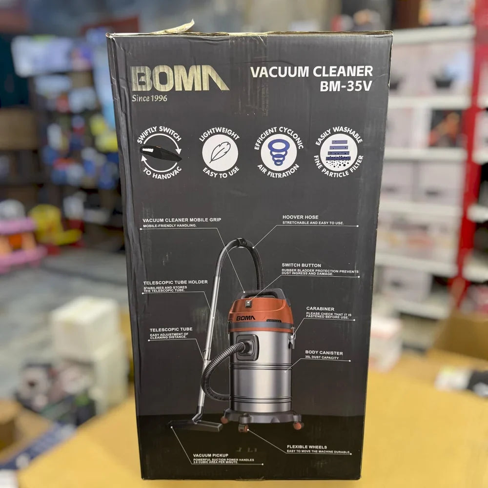 BOMA vacuum cleaner tank capacity and dimensions