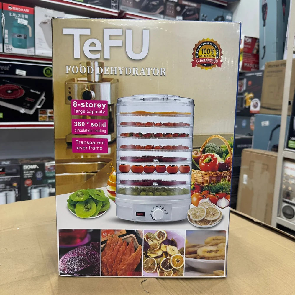 TEFU Commercial Food Dehydrator 8 Trays Electric Food Drying Machine