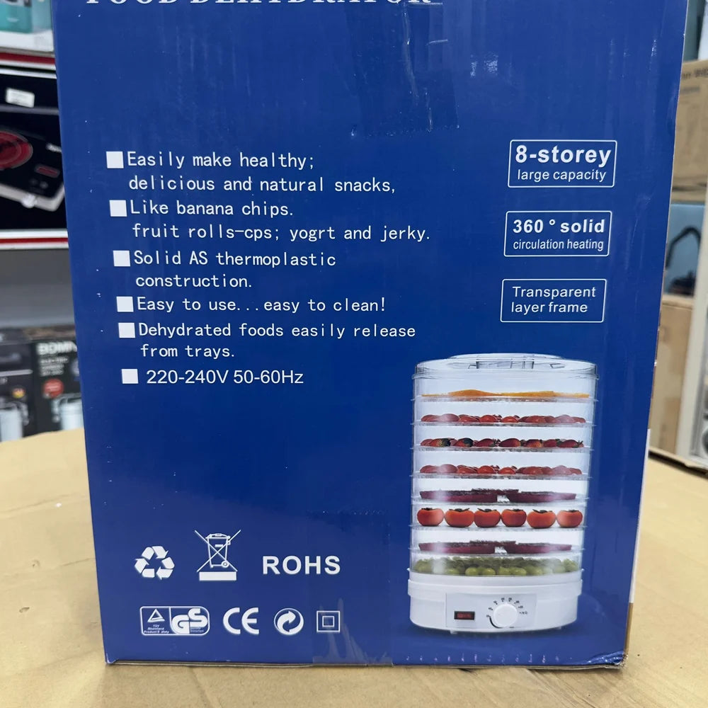 TEFU Commercial Food Dehydrator 8 Trays Electric Food Drying Machine