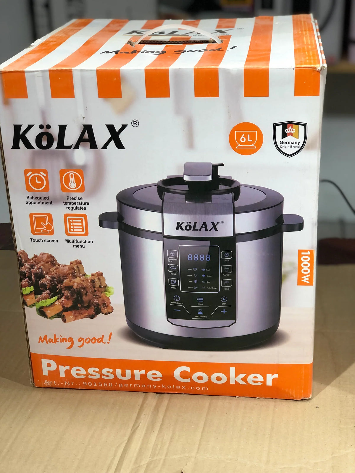 New German Kolax 6L Multifunction Electric Pressure Cooker