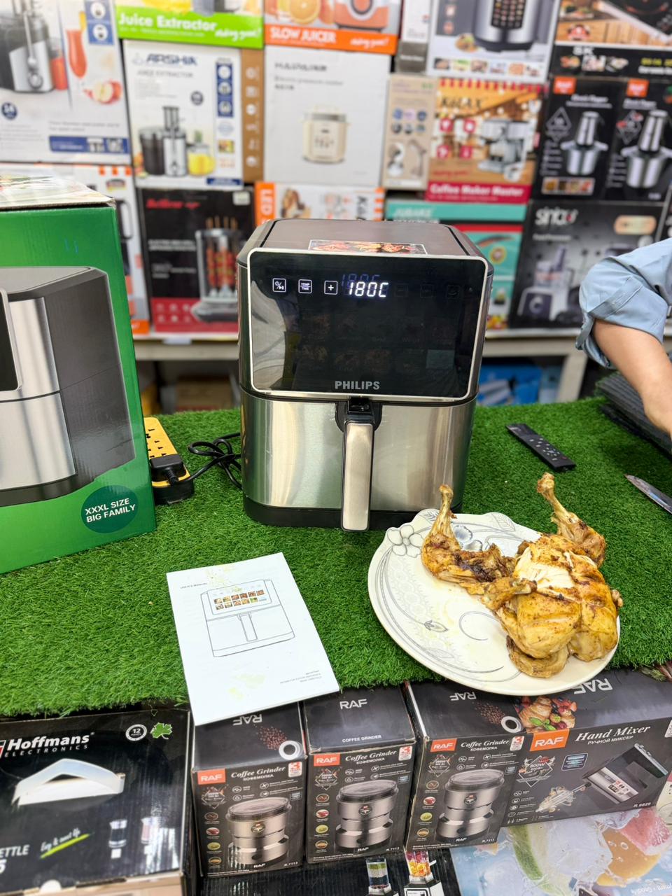 Imported Philips Air Fryer 10L Full Digital Panel Large Capacity Air Fryer for Oil Free Cooking Frying Grilling Baking Roasting French Fries & Healthy Kitchen Cooking