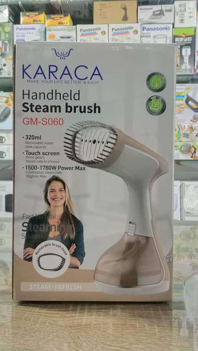 KARACA GM-S060 Digital Handheld Garment Steamer 320ML Detachable Water Tank 1500–1780W Fast Heat Up 20 Sec Touch Control 3 Steam Levels Portable Clothes Steamer with Overheat Protection