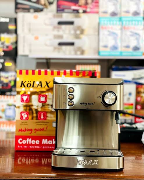 KOLAX Espresso Coffee Machine 20 Bar High Pressure 1000W Coffee Maker with Milk Frother, 1.6L Removable Water Tank, Dual Stainless Steel Filter, Adjustable Thermometer & One-Touch Brewing
