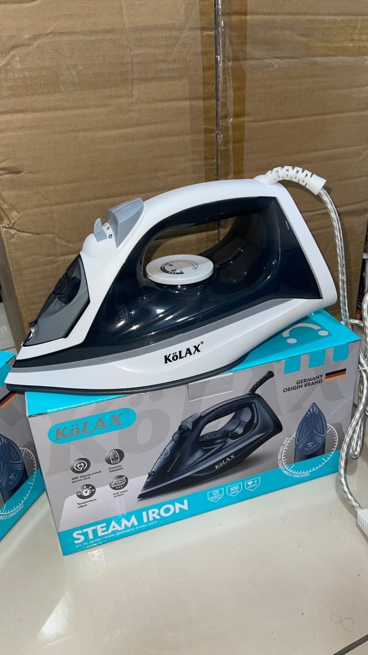 New KOLEX Steam iron model - k12 premium quality non coated | black