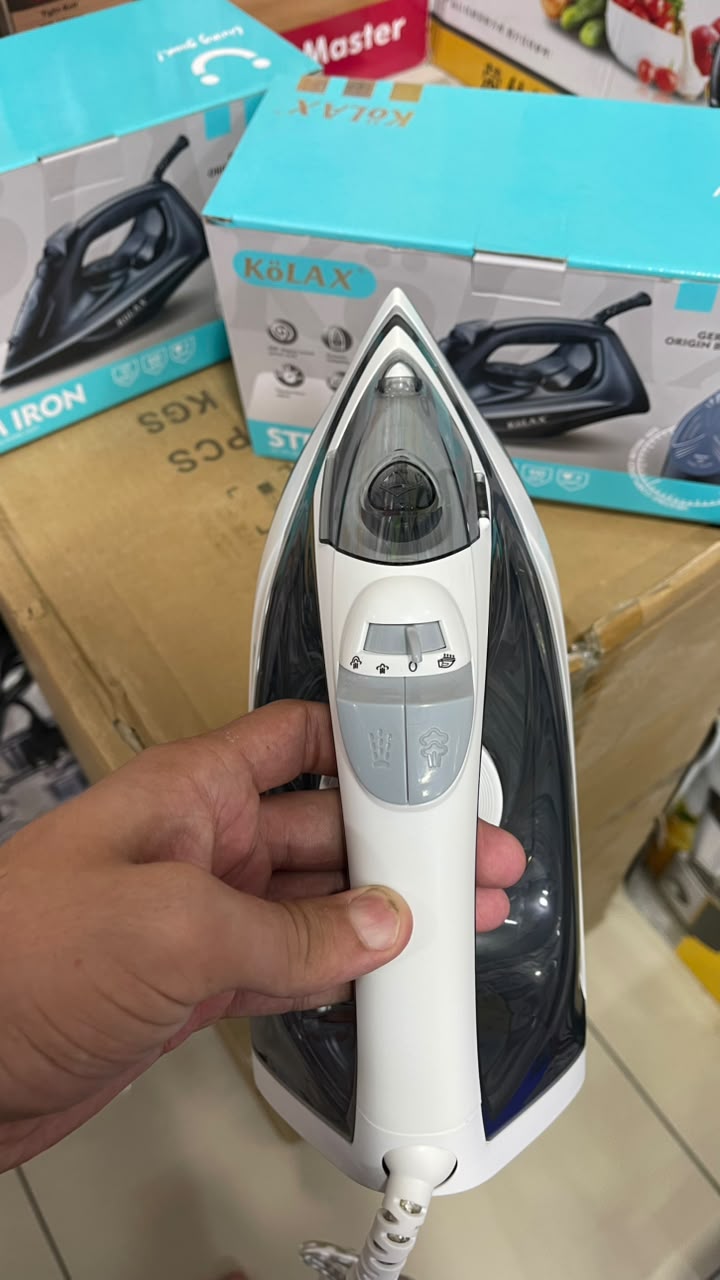 New KOLEX Steam iron model - k12 premium quality non coated | black