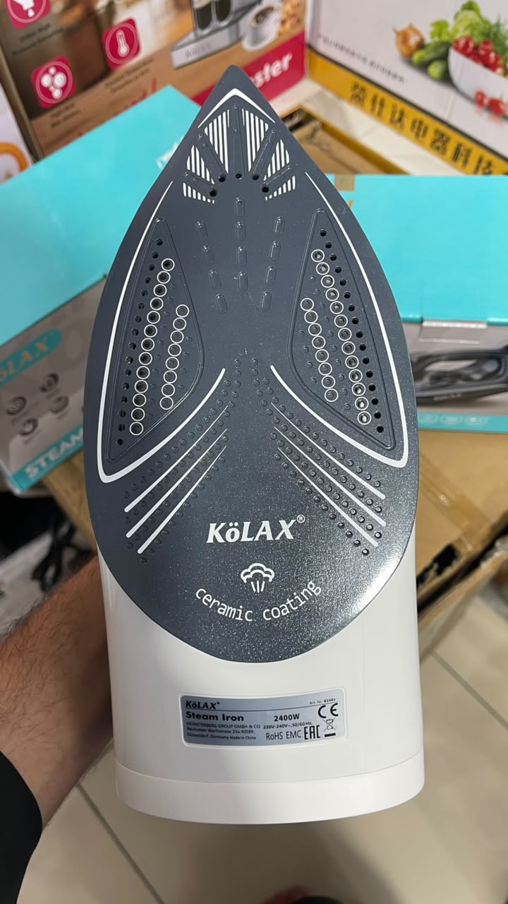 New KOLEX Steam iron model - k12 premium quality non coated | black