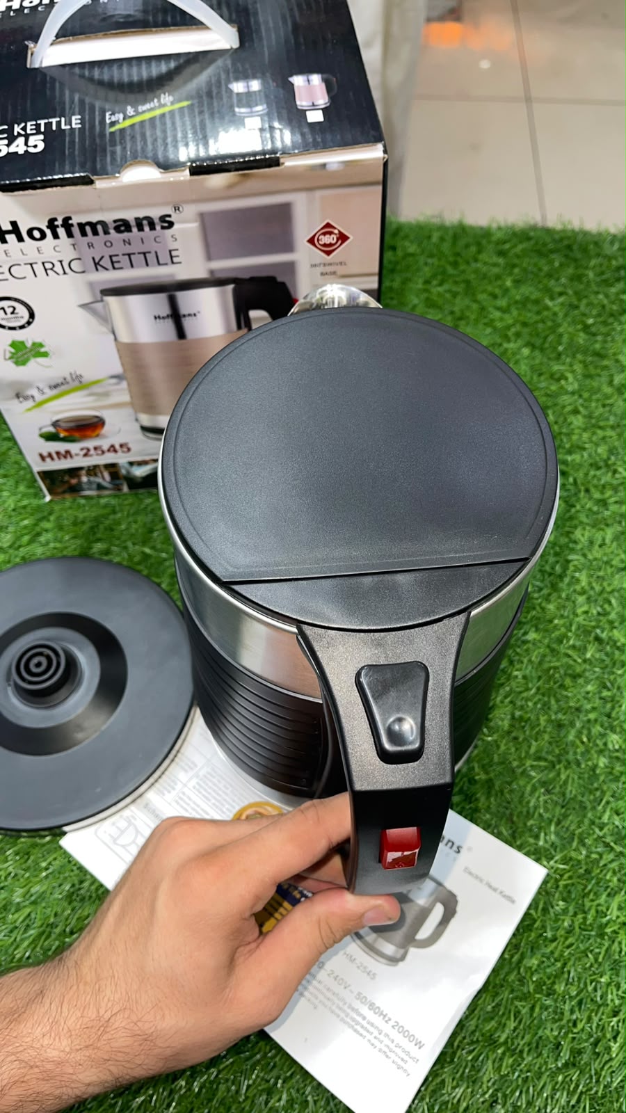 HOFFMANS Stainless Steel Electric Kettle 2.5 L | Automatic Fast Boiling Water Kettle with Auto Shut-Off & 360° Rotating Base | Durable Hot Water Boiler for Home & Office Use