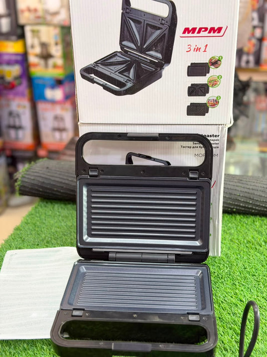 MPM 900W Sandwich Maker 4 Slice Stainless Steel Non-Stick Sandwich Toaster MOP-45M