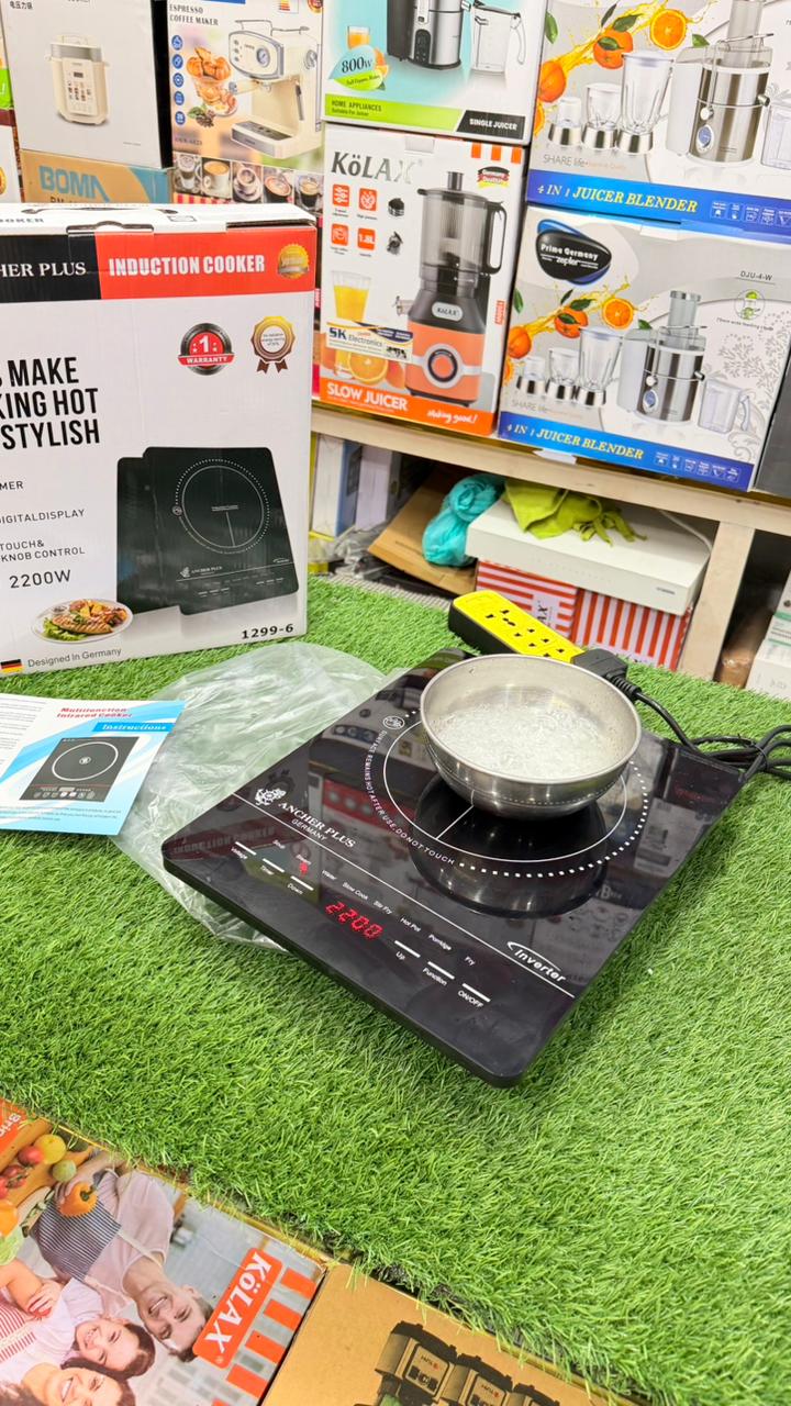 NEW GERMAN MADE ANCHER PLUS INUCTION STOVE 2200 WATTS