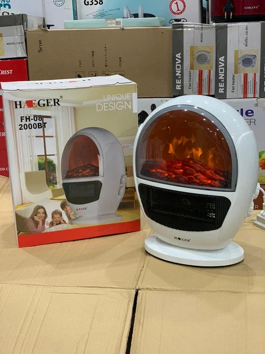 HAEGER PTC Ceramic Room Heater – Fast Heating, 2-Speed, Quiet Electric Heater for Home & Office